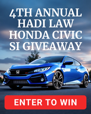 4th Annual Hadi Law Honda Civic SI Giveaway Sticky